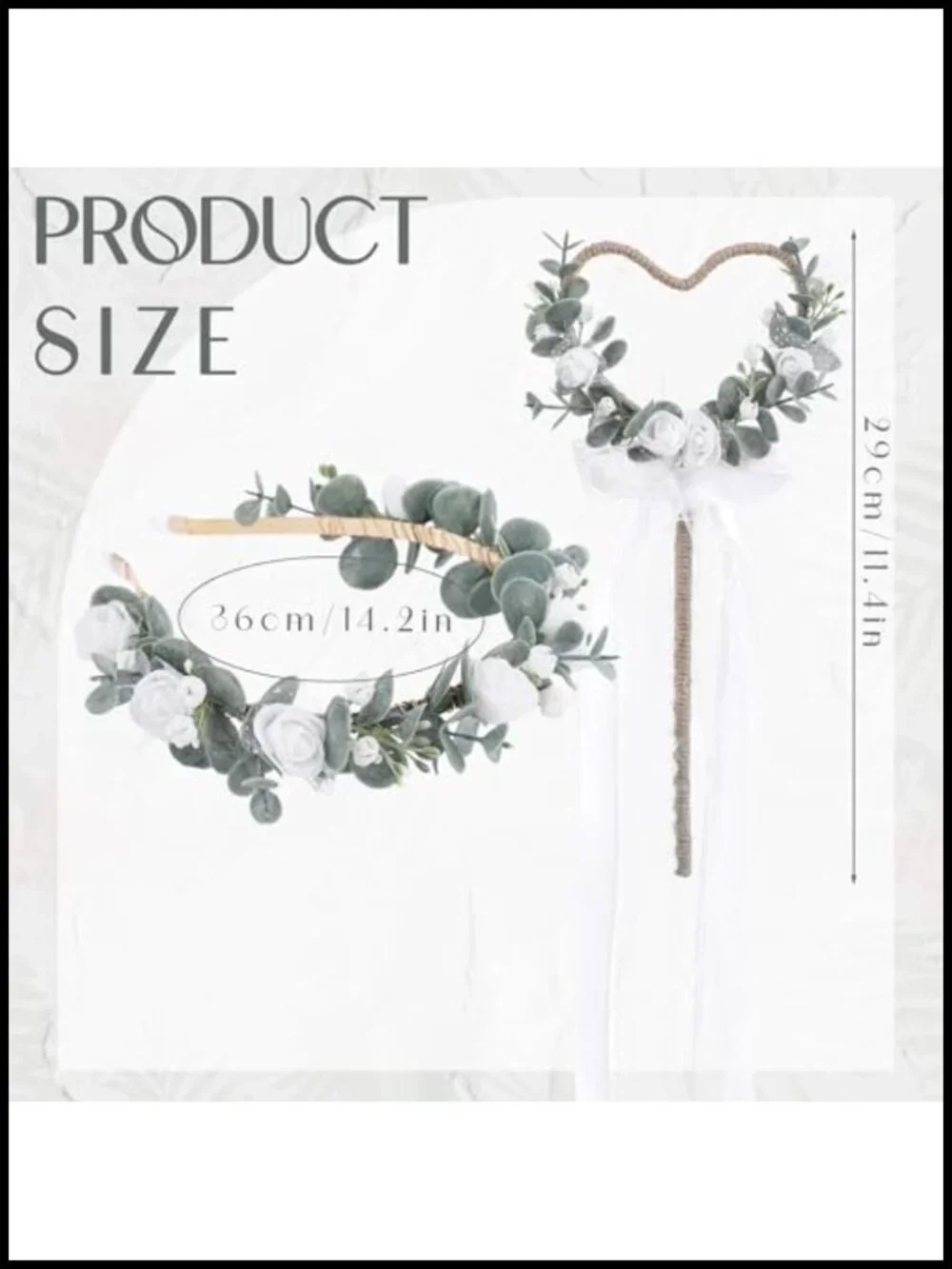 White Flower Crown Bride Hair Accessory Wedding 2 Pcs